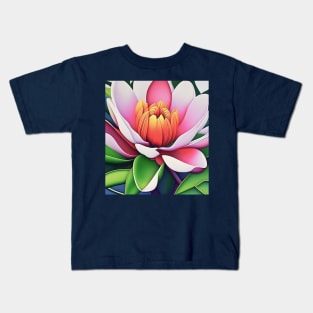 Rainbow Magnolia Blossom Kids T-Shirt